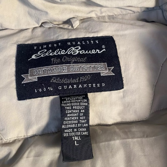 VTG Eddie Bauer Puffer Goose Down Coat - Picture 4 of 5